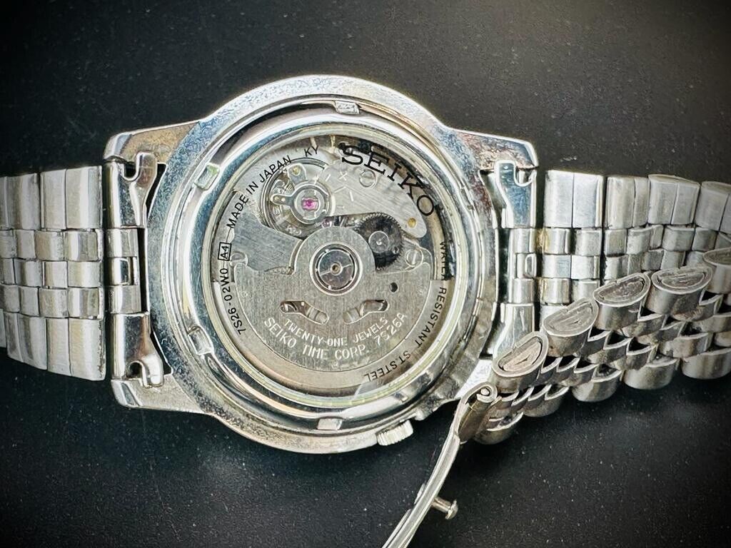 Seiko 5 Automatic White Racer Dial 21 Jewels 38mm Ref:7s26/02w0 Made In Japan