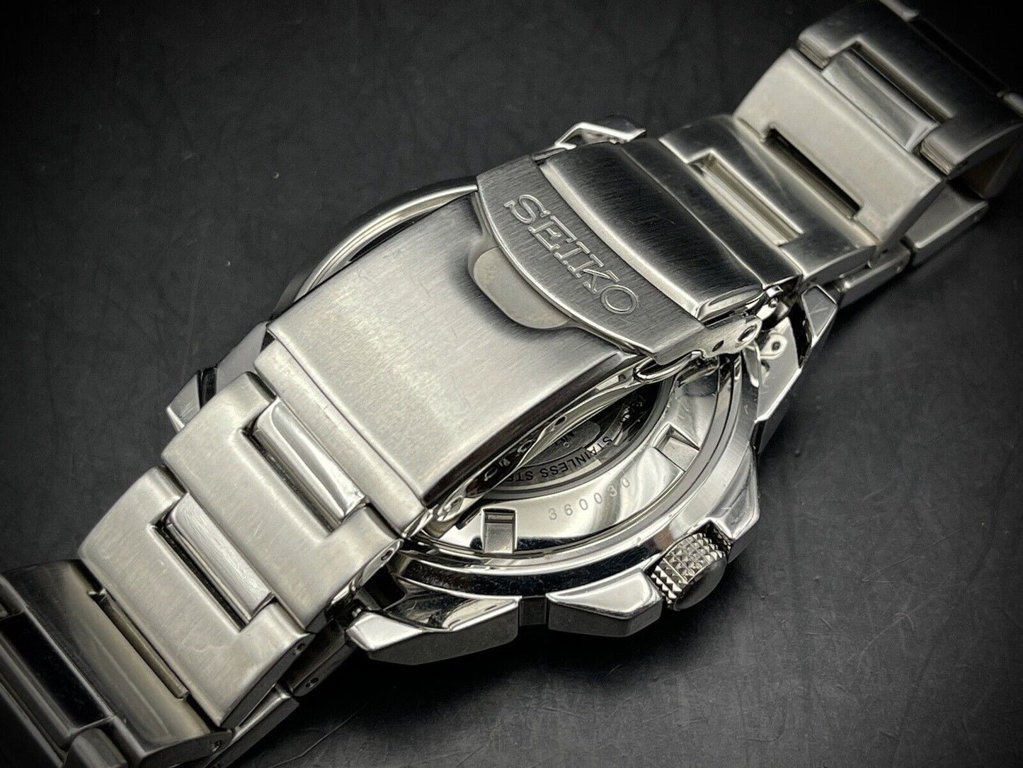 Seiko 5 Sports 100m 4R36-02T0 Monster Black Dial,  Automatic Gents Watch Genuine