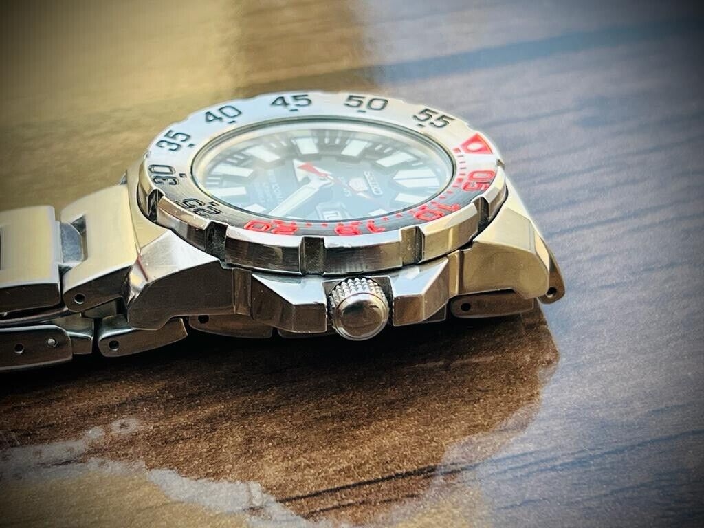 Seiko 5 Sports 100m 4R36-03D0 Monster Automatic Mens Watch, Box&Papers 42mm