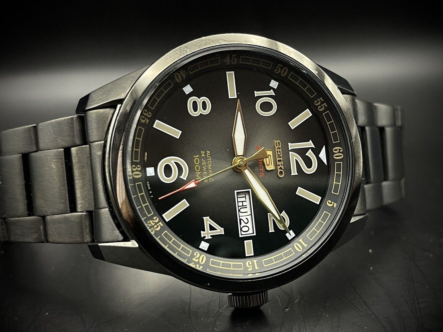 Seiko 5 Sports 100m Monster Beautiful SRP63K1 Automatic Mens Watch - Grab A Watch Co