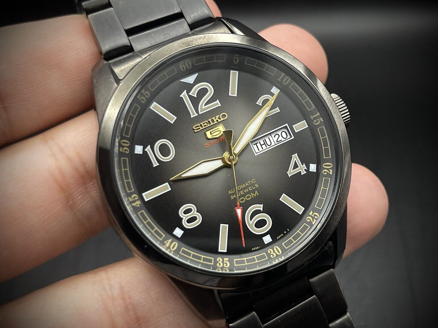 Seiko 5 Sports 100m Monster Beautiful SRP63K1 Automatic Mens Watch - Grab A Watch Co