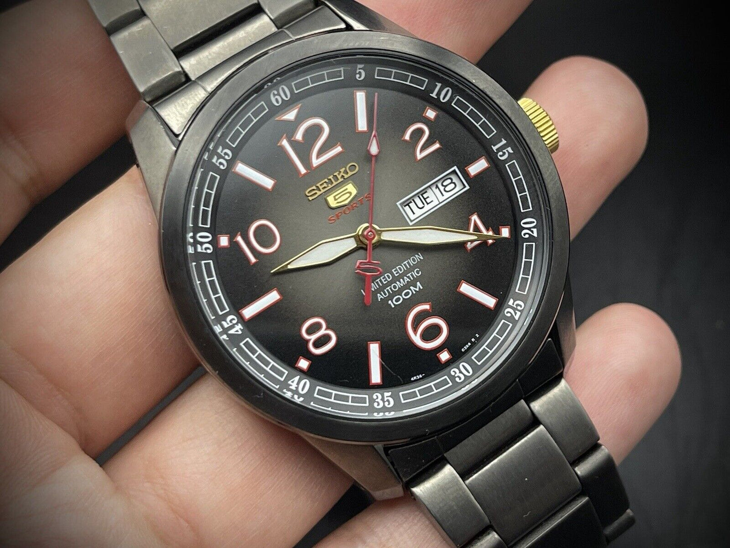 Seiko 5 Sports 100m Monster Limited Edition SRP647K1 Automatic Mens Watch - Grab A Watch Co