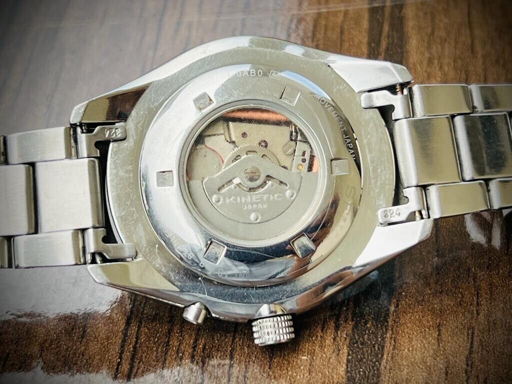 Seiko Kinetic Blue Dial Automatic 42mm Mens Watch, Japan Made - Grab A Watch Co