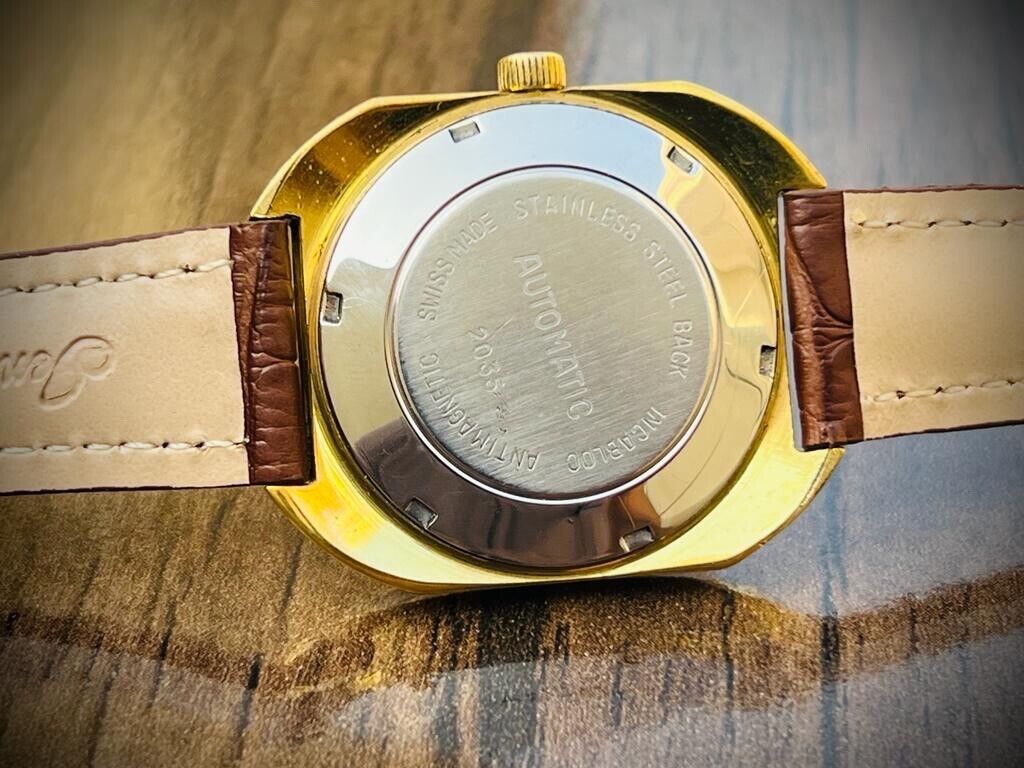 Vintage ATLAS Geneve 35mm Automatic 25 Jewels Gents Watch Swiss Made 2035, Rare - Grab A Watch Co