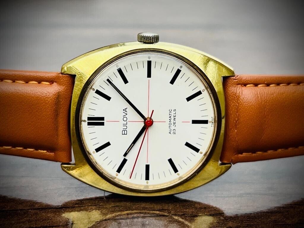 Vintage Bulova Automatic 36mm 23 Jewels 40 Microns Gold Plated 775-1 Swiss made