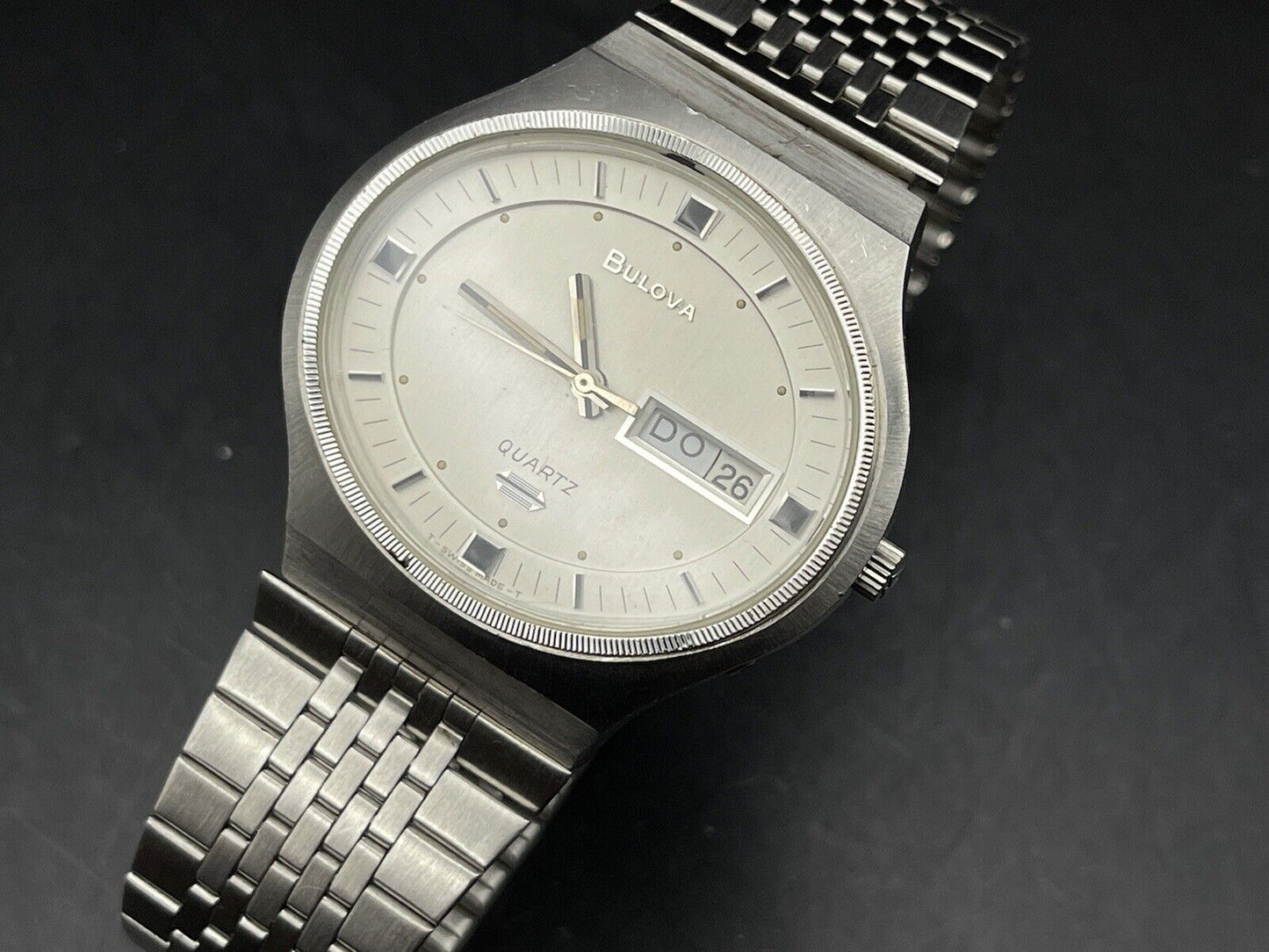 Vintage Bulova Quartz Gents Watch, Gift Watch, Genuine, Swiss Made