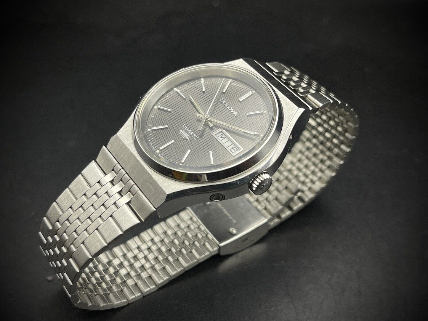 Vintage Bulova Quartz Gents Watch, Gift Watch, Genuine, Swiss Made