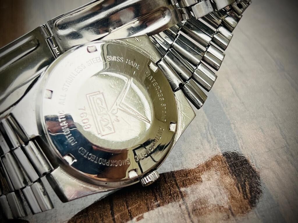 Vintage Camy Geneve Montego Automatic 7608 Mens Watch 37mm,Collectors Watch RARE