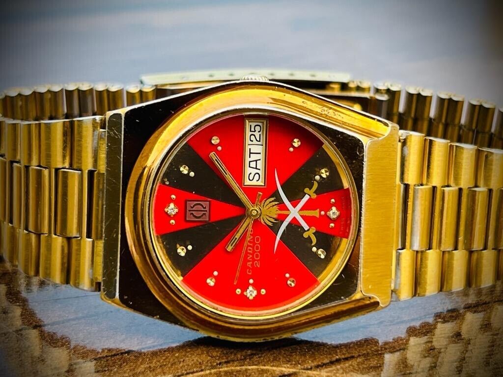 Vintage Candino 2000 Automatic Dial 34mm Mens Watch, Swiss, Rare