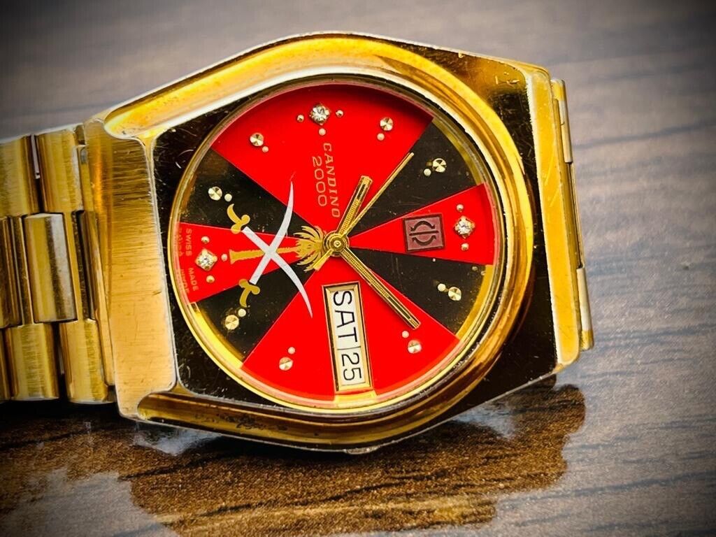 Vintage Candino 2000 Automatic Dial 34mm Mens Watch, Swiss, Rare