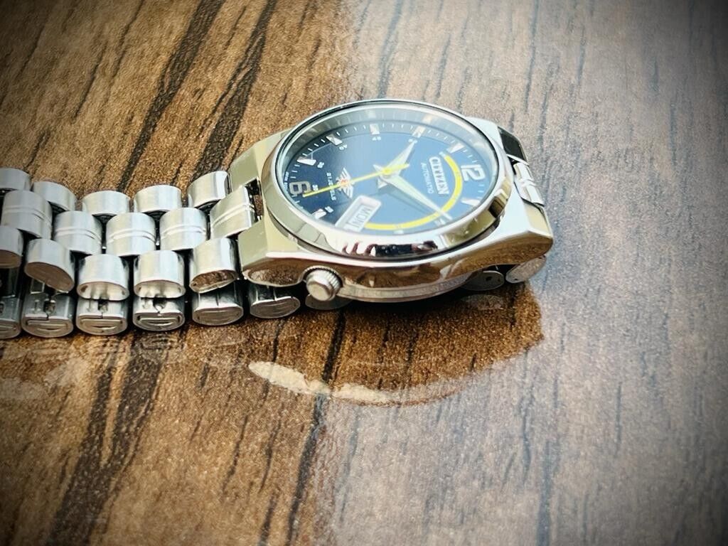 Vintage Citizen Automatic Blue Racer Dial Mens Watch ,Japan Made - Grab A Watch Co