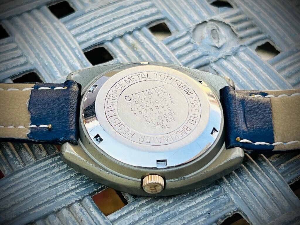 Vintage Citizen NOS Blue Dial Automatic 21 Jewels 39mm 51-0891, Japan, Perfect