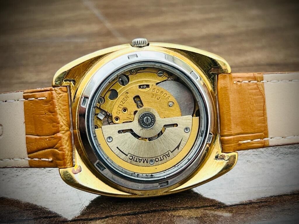 Vintage Citizen Skeleton Goldplated Automatic 21 Jewels 8060A Gents Watch, 36mm - Grab A Watch Co