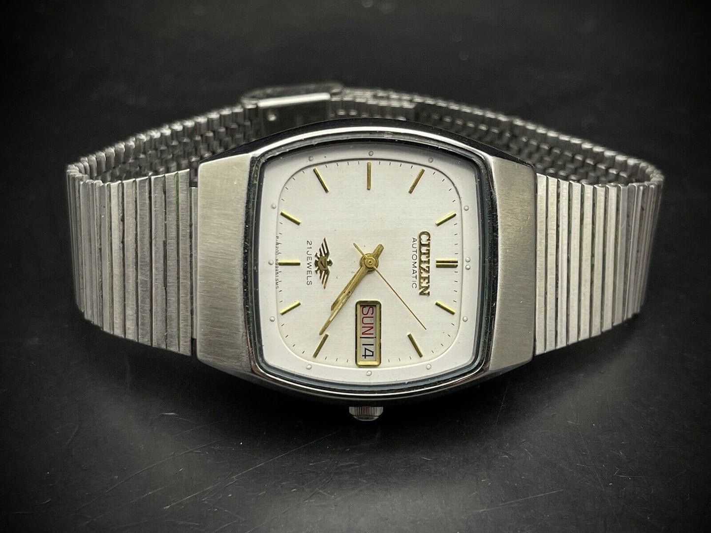 Vintage Citizen White Dial 35mm Automatic Gents Watch, Japan - Grab A Watch Co