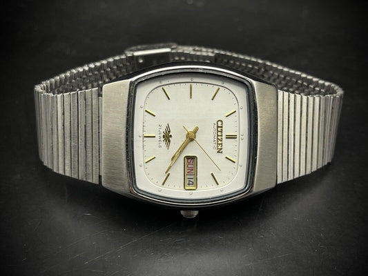 Vintage Citizen White Dial 35mm Automatic Gents Watch, Japan - Grab A Watch Co