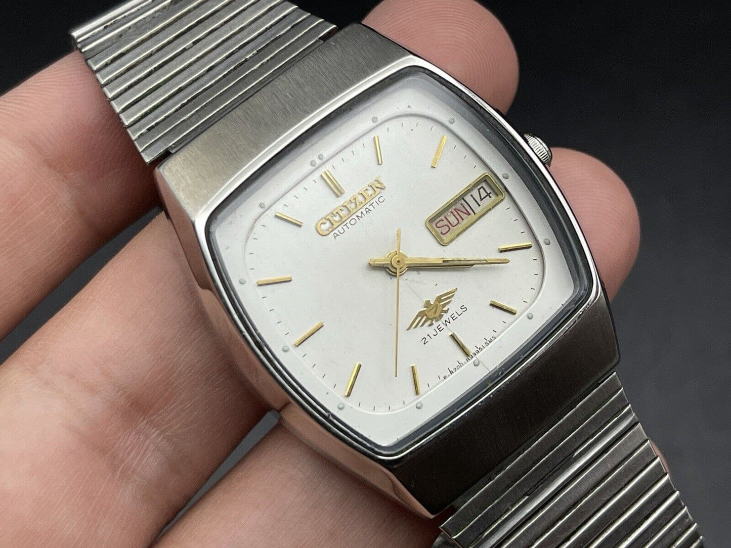 Vintage Citizen White Dial 35mm Automatic Gents Watch, Japan - Grab A Watch Co