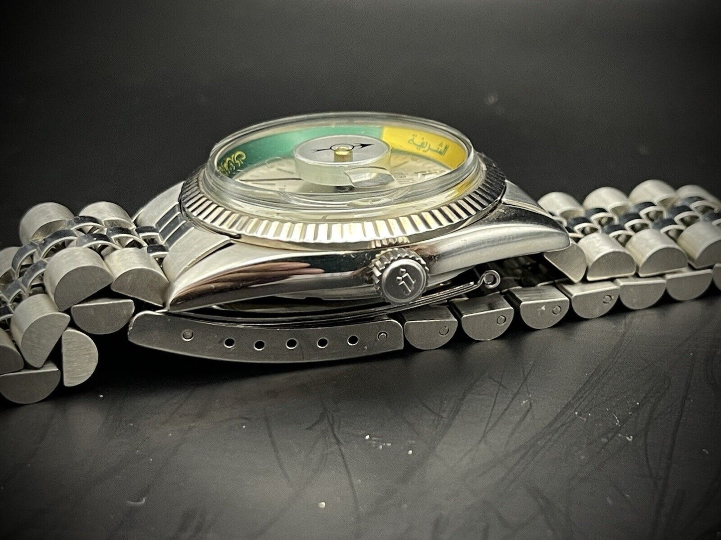 Vintage Dalil Muslim Satellite 1970’s NOS Mens Watch, ETA 2824, Swiss Made 35mm - Grab A Watch Co
