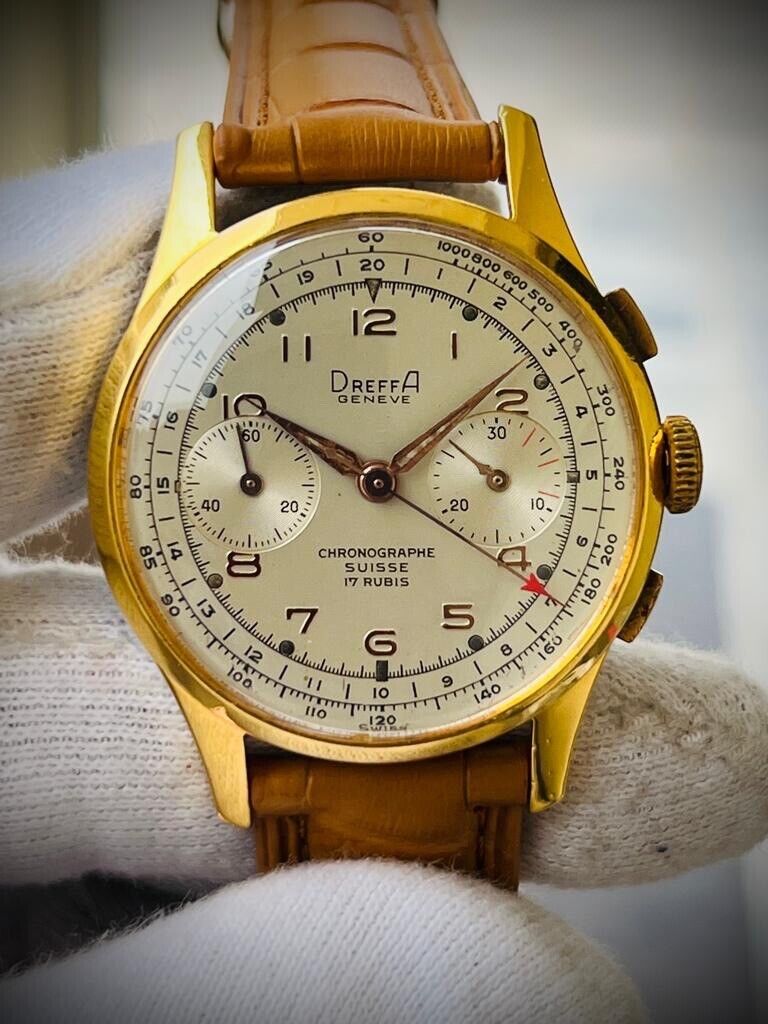 Vintage DREFFA Geneve Chronographe Suisse Manual Wind Mens Watch, Rare 1960’s - Grab A Watch Co