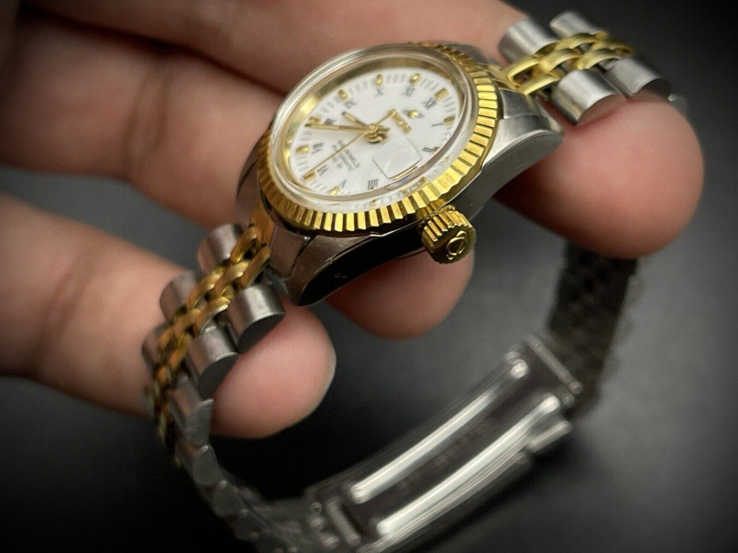 Vintage Enicar 50m Datejust Jubilee 26mm Rare Automatic Ladies Watch, 25J, Swiss - Grab A Watch Co