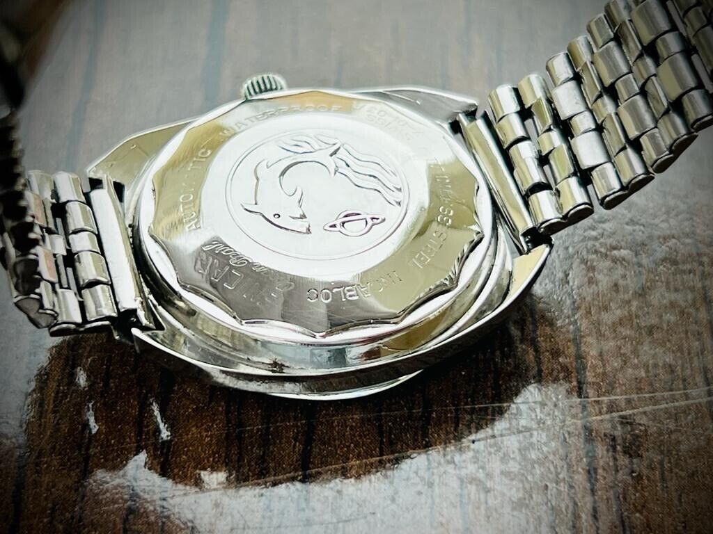Vintage Enicar Automatic Day/Date Silver Dial Swiss Made NOS 35mm Gents Watch - Grab A Watch Co