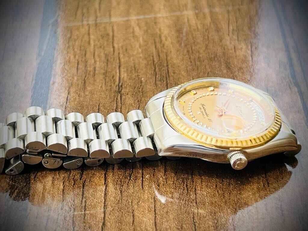 Vintage Felca Sportmaster XX President Diamond Dial Automatic 37mm Mens Watch - Grab A Watch Co