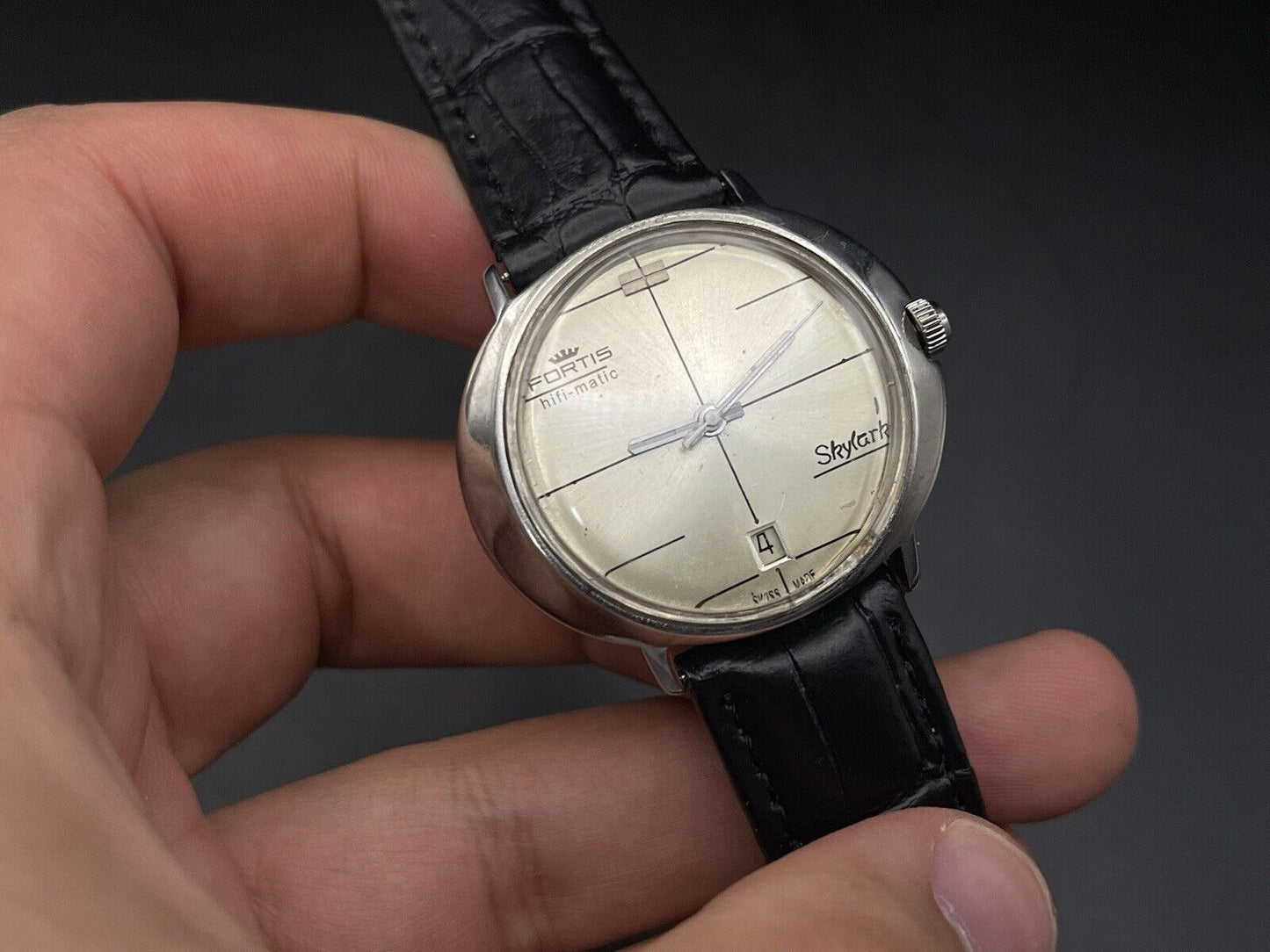 Vintage Fortis Skylark hifi-matic, 36mm Automatic Gents Watch, Swiss Made - Grab A Watch Co