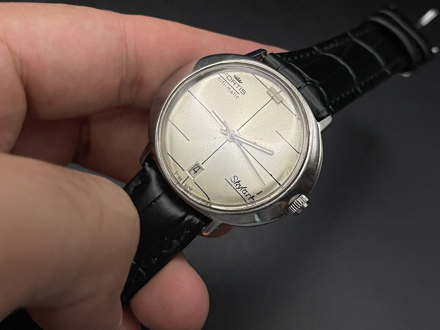 Vintage Fortis Skylark hifi-matic, 36mm Automatic Gents Watch, Swiss Made - Grab A Watch Co