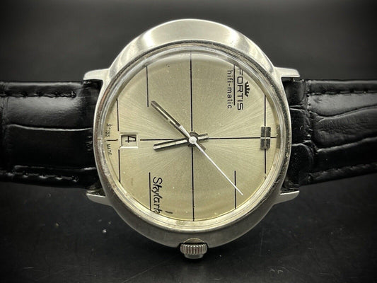 Vintage Fortis Skylark hifi-matic, 36mm Automatic Gents Watch, Swiss Made - Grab A Watch Co
