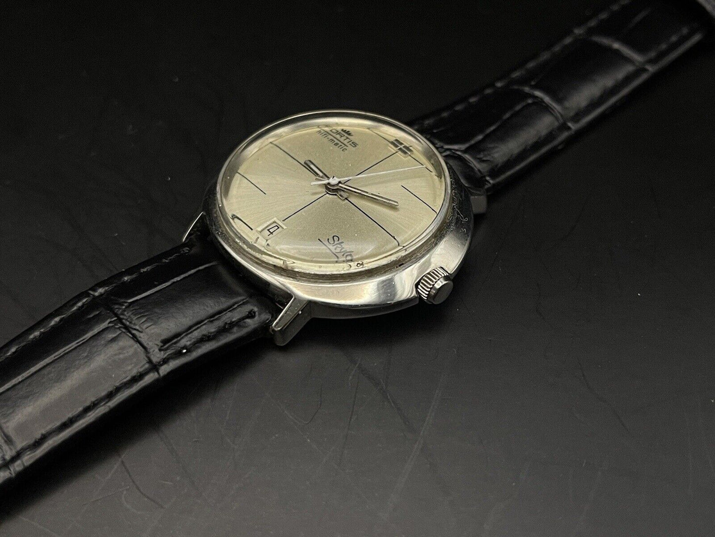 Vintage Fortis Skylark hifi-matic, 36mm Automatic Gents Watch, Swiss Made - Grab A Watch Co