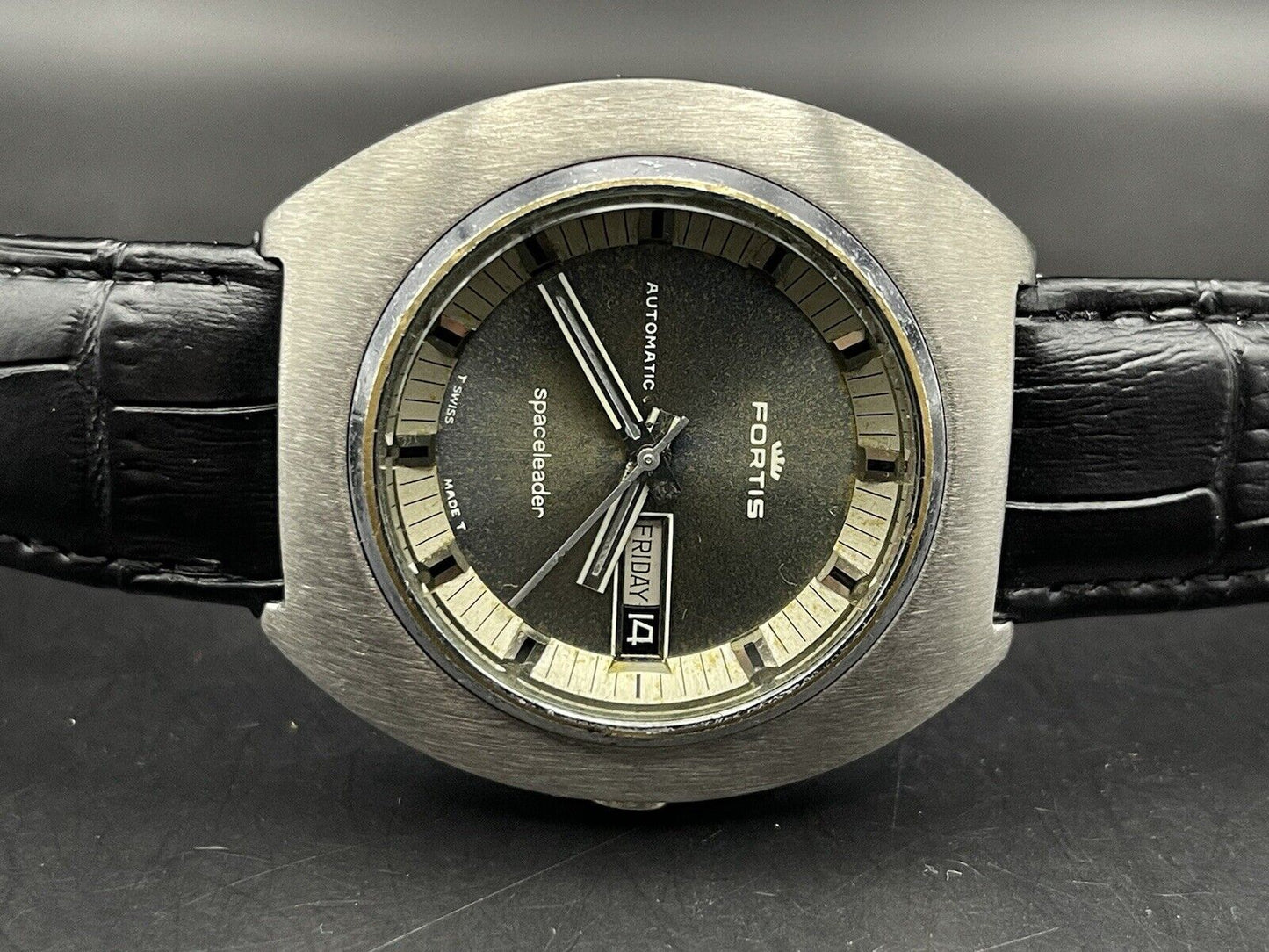 Vintage Fortis Spaceleader Complete, 40mm Automatic Gents Watch, Swiss - Grab A Watch Co