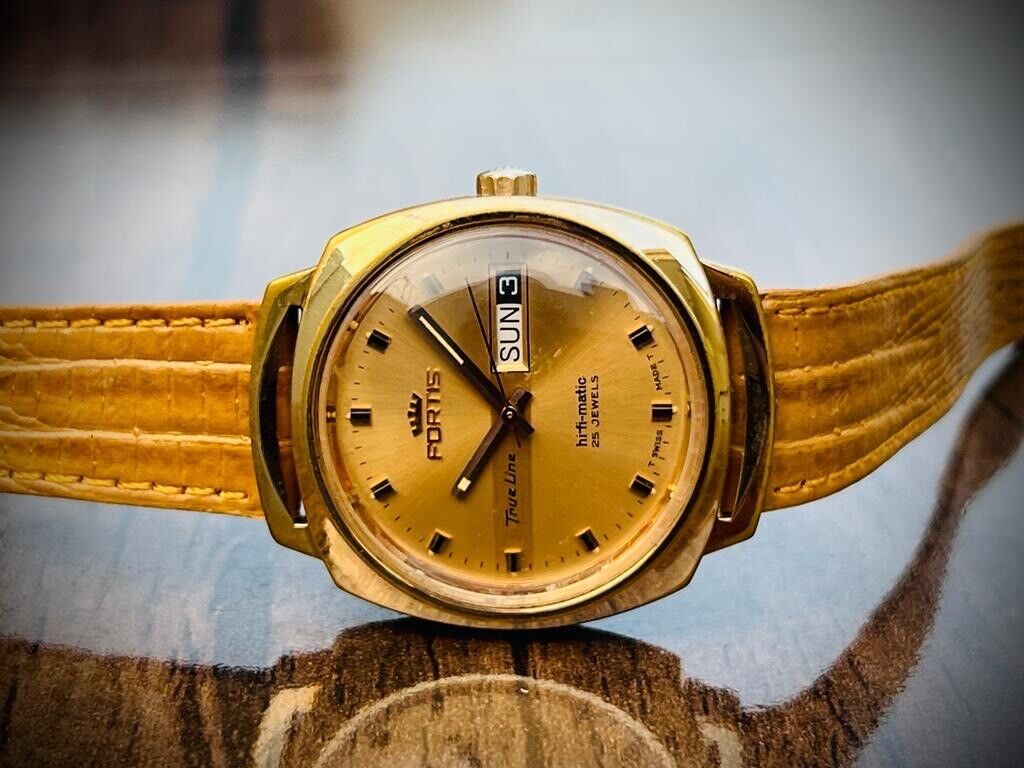 Vintage Fortis True Line hifi-matic 35mm Automatic Mens Watch, Swiss, Ultra Rare - Grab A Watch Co