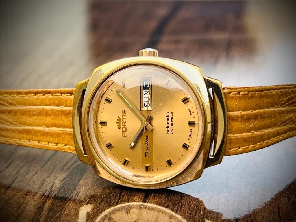 Vintage Fortis True Line hifi-matic 35mm Automatic Mens Watch, Swiss, Ultra Rare - Grab A Watch Co