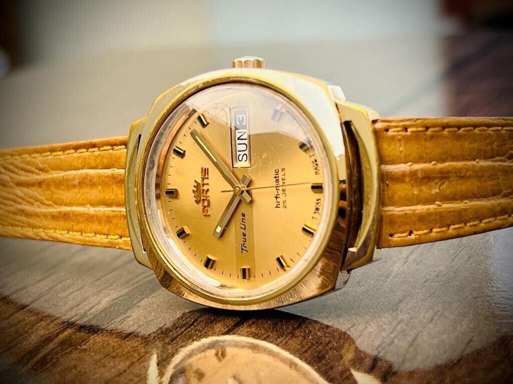 Vintage Fortis True Line hifi-matic 35mm Automatic Mens Watch, Swiss, Ultra Rare - Grab A Watch Co