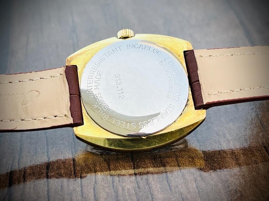 Vintage Glycine Compressor 1960’s Automatic Mens Watch 313.112 Swiss 38mm - Grab A Watch Co