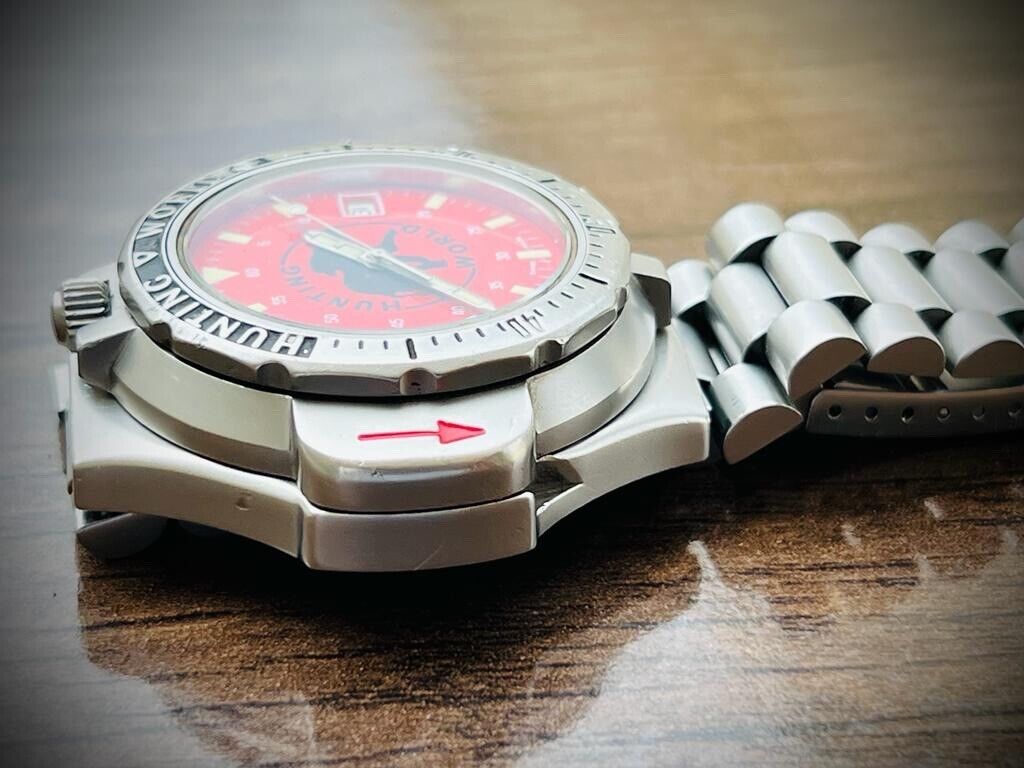 Vintage Hunting World Compass Quartz Mens Watch, Swiss Made, Collectible - Grab A Watch Co