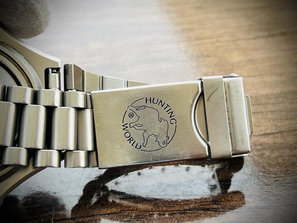 Vintage Hunting World Compass Quartz Mens Watch, Swiss Made, Collectible - Grab A Watch Co
