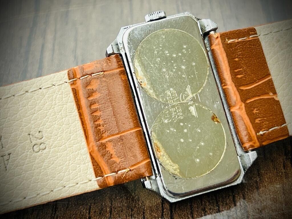 Vintage Jovail Emerald Green Dial Rectangle Manual Wind Watch, 41mm By 27mm - Grab A Watch Co