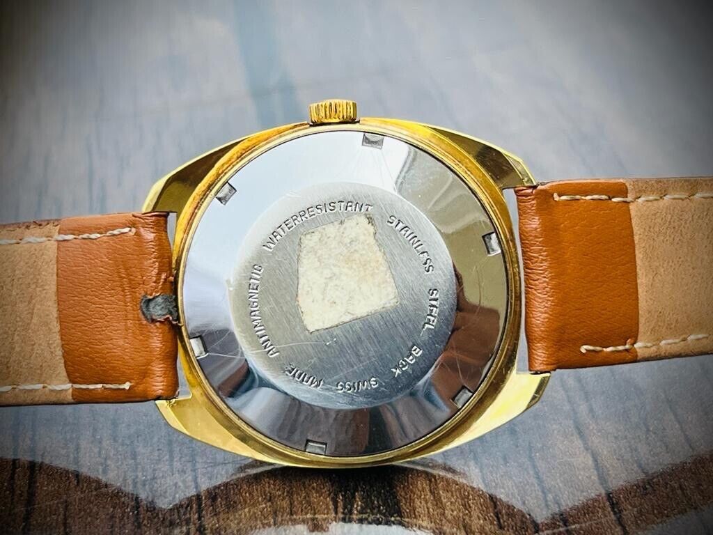 Vintage Lanco Swiss 2 Shade Brown Dial Automatic 36mm Mens Watch, Stunning - Grab A Watch Co