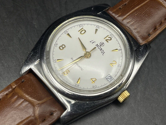 Vintage Le Monde Automatic Gents Watch, 25 Jewels swiss made - Grab A Watch Co
