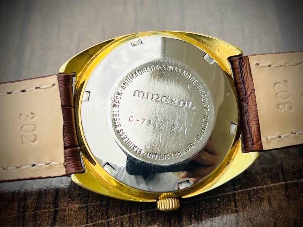 Vintage Mirexal Super Automatic 35mm Mens Watch, Swiss made - Grab A Watch Co