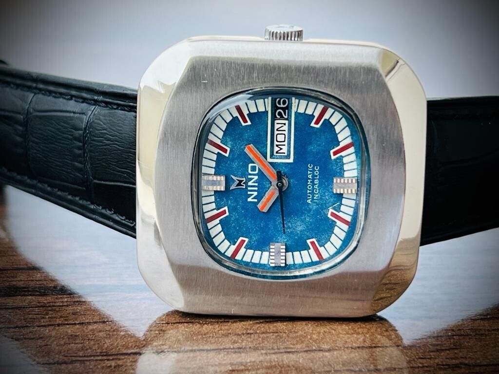 Vintage Nino Unique Dial 39mm Gents Watch, Swiss made - Grab A Watch Co
