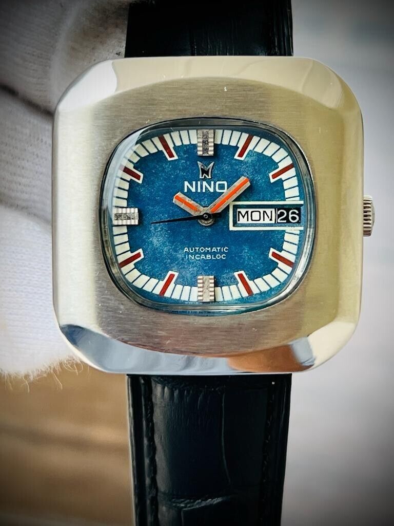 Vintage Nino Unique Dial 39mm Gents Watch, Swiss made - Grab A Watch Co