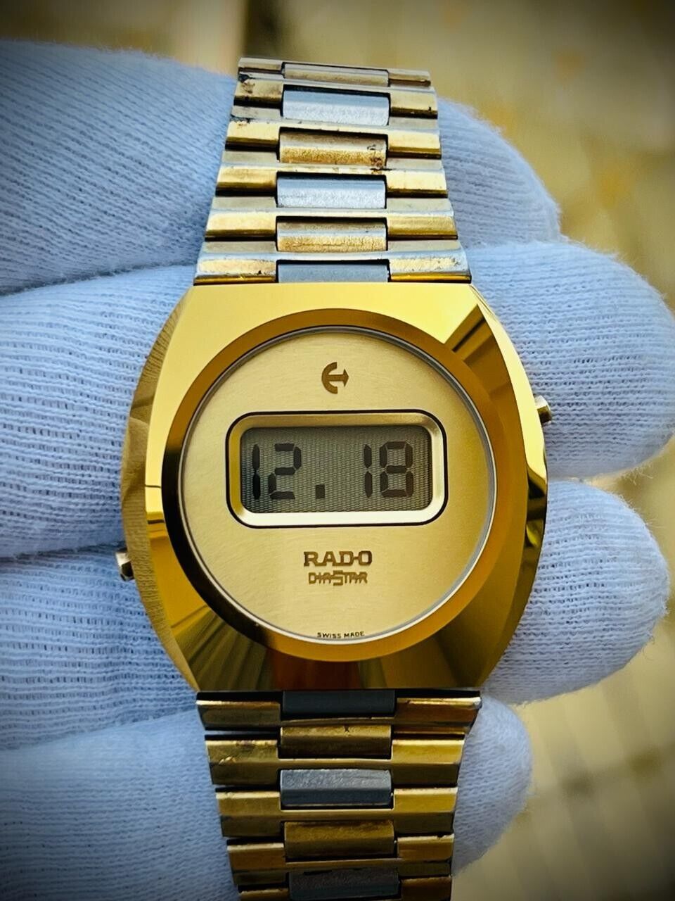 Vintage NOS Rado Diastar Digital Quartz Gents Watch 40mm, Swiss - Grab A Watch Co