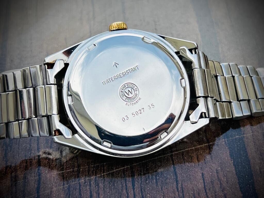 Vintage NOS West End Co President Diamond Dial, Automatic Gents Watch 37mm - Grab A Watch Co
