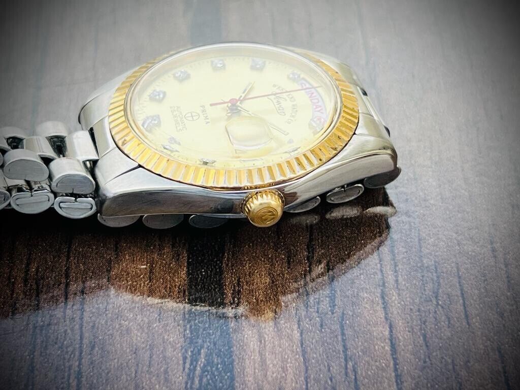 Vintage NOS West End Co President Diamond Dial, Automatic Gents Watch 37mm - Grab A Watch Co