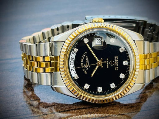 Vintage NOS West End Co President Jubilee Diamond Dial, Automatic Gents Watch - Grab A Watch Co