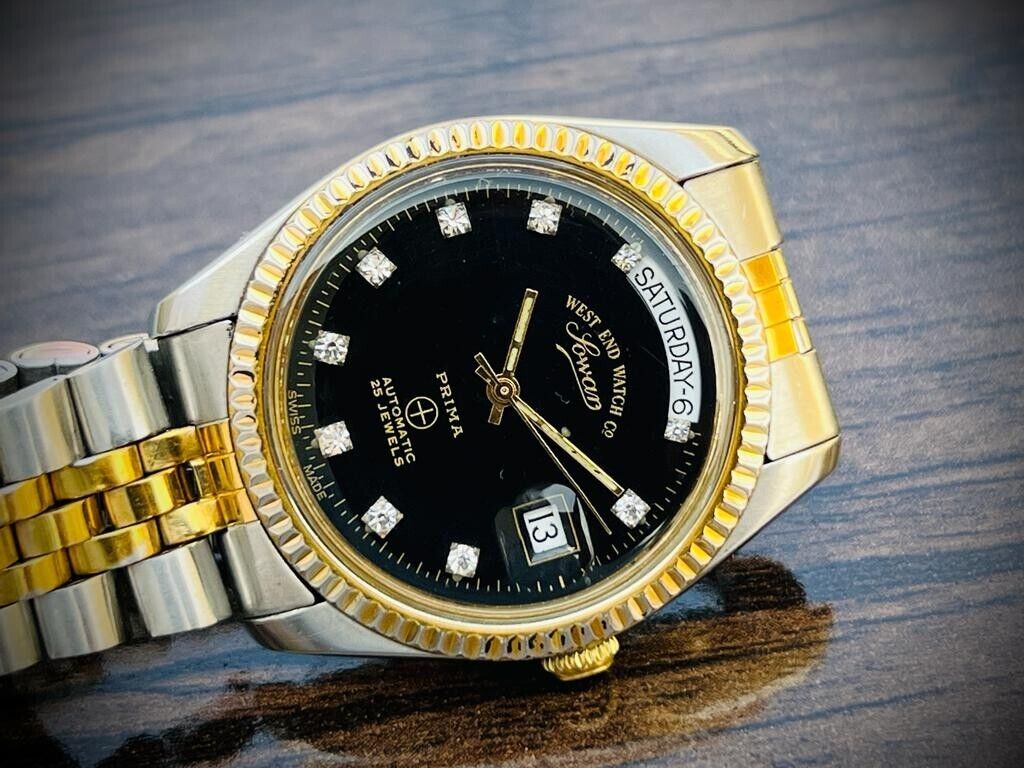 Vintage NOS West End Co President Jubilee Diamond Dial, Automatic Gents Watch - Grab A Watch Co
