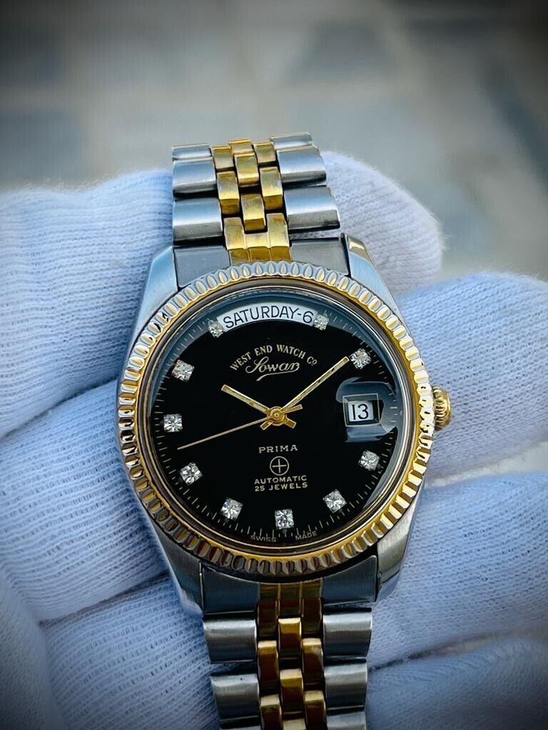 Vintage NOS West End Co President Jubilee Diamond Dial, Automatic Gents Watch - Grab A Watch Co