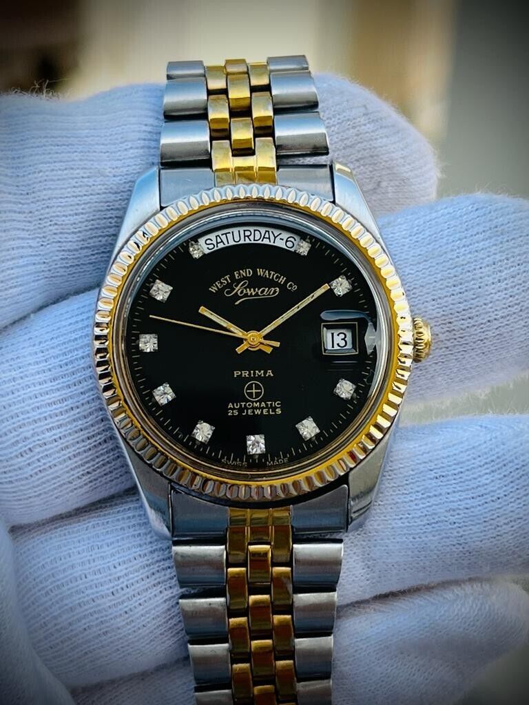 Vintage NOS West End Co President Jubilee Diamond Dial, Automatic Gents Watch - Grab A Watch Co