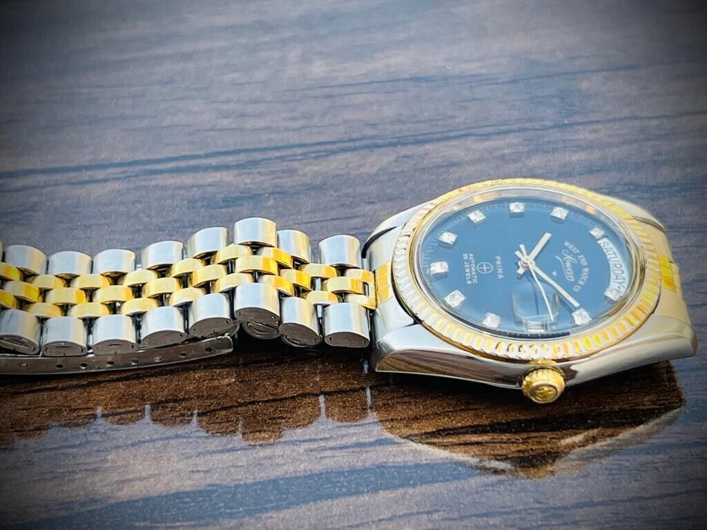 Vintage NOS West End Co President Jubilee Diamond Dial, Automatic Gents Watch - Grab A Watch Co